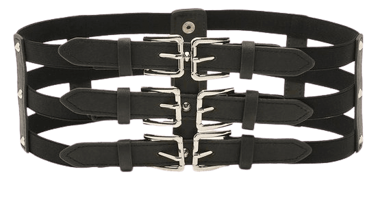 Multi Heavy Buckle Waist Belt | boohoo black