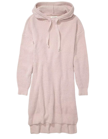 AE Hooded Sweater Dress pink