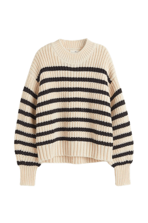 Sweater - Beige/striped - Ladies | H&M US