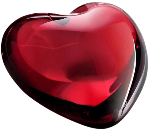 Ruby glass heart