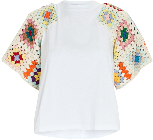 Sea Gabriela Crochet Sleeve T-Shirt | INTERMIX®
