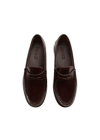 Leather penny loafers - Women | Mango USA