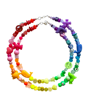 kidcore rainbow necklace
