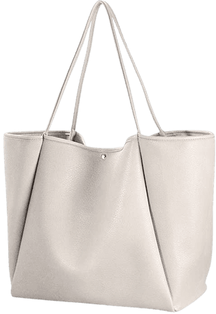 Amazon.com: Oversize Vegan Leather Tote Women Weekender Bag Shopper Handbag Travel Purse (Ivory) : Clothing, Shoes & Jewelry