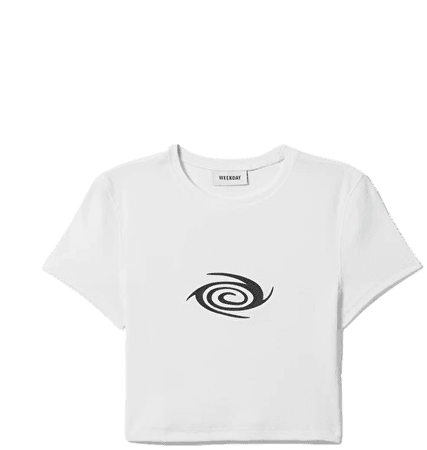 Silvana Cropped T-shirt - Celestial white - Weekday WW