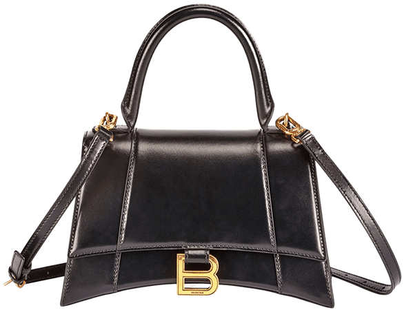 Balenciaga Hour XS Shiny Box Calf Top-Handle Bag | Neiman Marcus