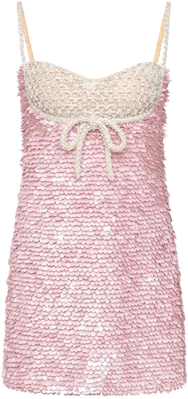 Sequined Tulle Mini Dress By Valentino | Moda Operandi