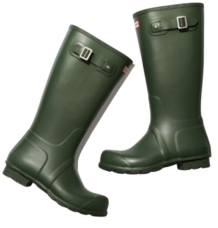 green hunter rain boots