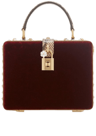 Dolce Box Crystal-Embellished Velvet Bag by Dolce & Gabbana | Moda Operandi