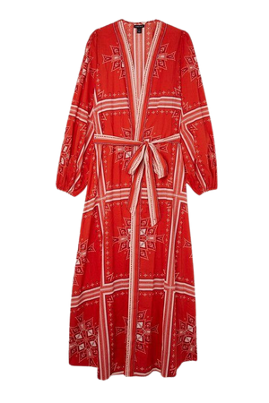 Printed Cotton Voile Maxi Beach Dress | Karen Millen
