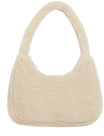 Faux fur shoulder bag - Cream - Bags - Monki GB