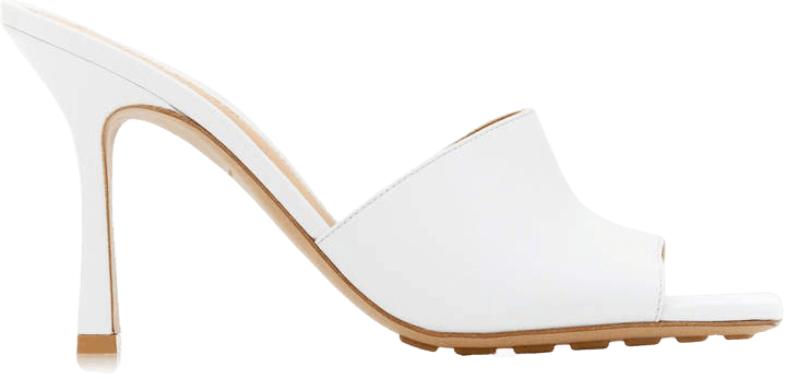 Stretch Leather Slide Sandals