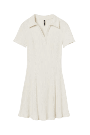 Ribbed Jersey Dress - Cream - Ladies | H&M US
