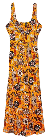 Batik Floral Woven Scoop Neck Maxi Dress | Karen Millen