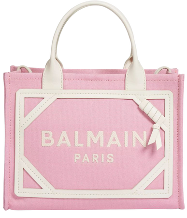 Shop Balmain Small B-Army Logo Canvas Shopper Tote Bag | Saks Fifth Avenue