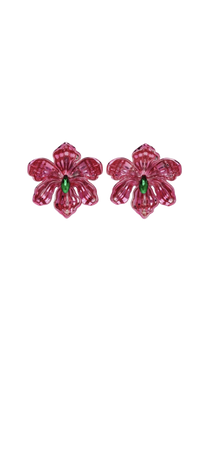 Hugo Kreit Pink Iris Earrings