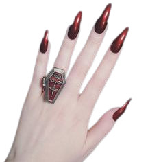 long red goth nails