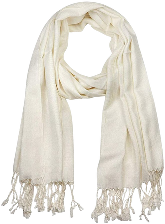 Falari Women's Solid Color Pashmina Shawl Wrap Scarf 80" X 27" Off-white at Amazon Women’s Clothing store