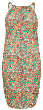 Plus Size Chain Print Jersey Mini Dress | Karen Millen