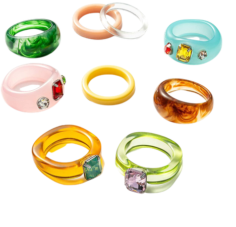 chunky plastic rings - Google Search