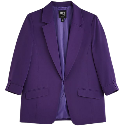 Purple casual blazer | River Island