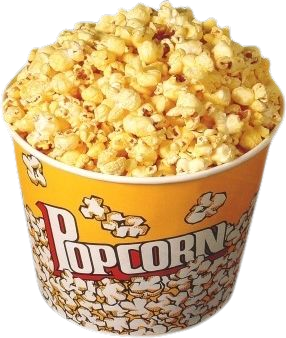 bucket of movie theater popcorn