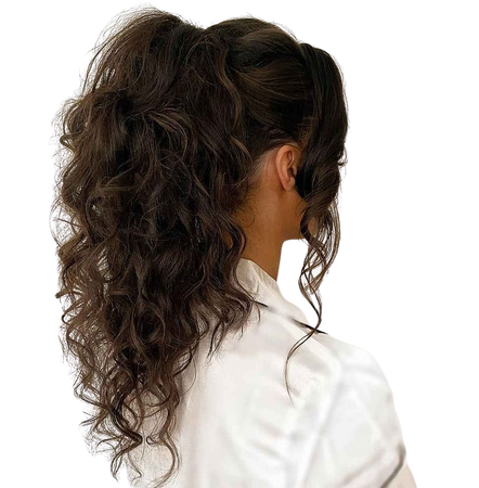 High curly ponytail
