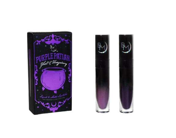 Gothic Makeup - Purple Potion Liquid To Matte Lipstick Duo – Black Moon Cosmetics