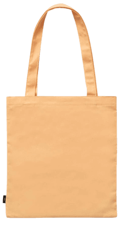light orange tote bag