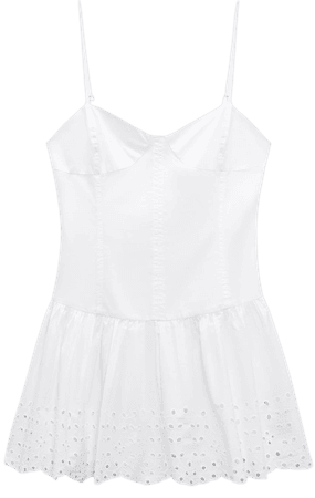 EMBROIDERED MINI DRESS - White | ZARA United States