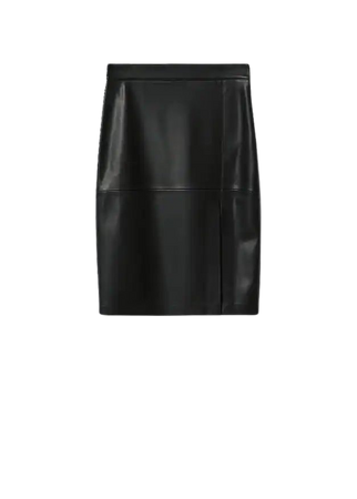 Faux-leather pencil skirt - Women | Mango USA