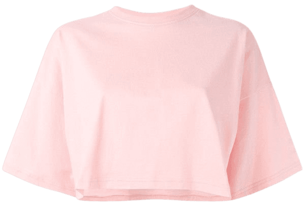 Pink T Shirt Crop Top