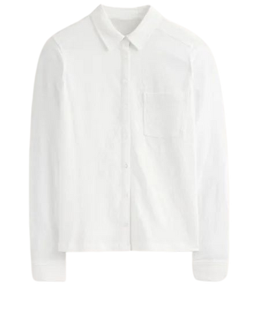 Amelia Jersey Shirt - White | Boden US