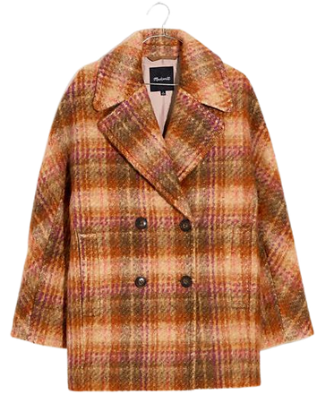 Plaid Carville Oversized Peacoat