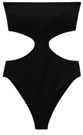 CUT OUT SWIMSUIT - Black | ZARA United States