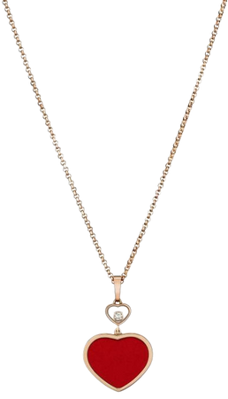 Chopard | Happy Hearts Pendant - 18-carat rose gold and red stone | 797482-5801