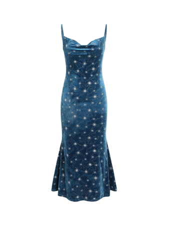 SHEIN MOD | Celestial Velvet Dress