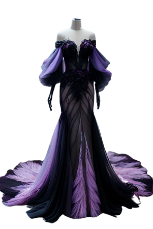 Purple and black dress