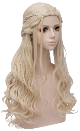 Amazon.com: Probeauty Long Blonde Braid Wig Women Halloween Costume Cosplay Wig Cap ( Curly Braid B) : Clothing, Shoes & Jewelry