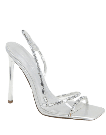 ASOS DESIGN Nikita clear embellished heeled sandals | ASOS