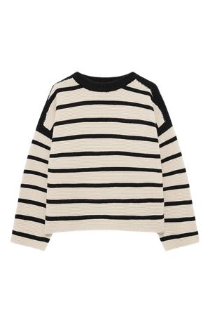 Striped knit sweater - pull&bear
