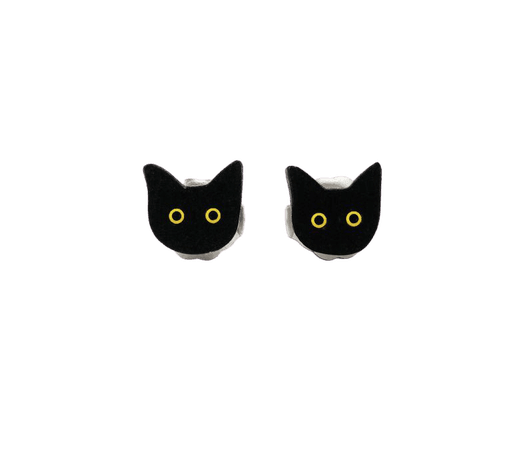 Tiny Black Cat Earrings Cat Jewelry Cat Jewellery Black Cat | Etsy