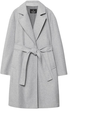 Soft-touch coat with belt - Women's See all | Stradivarius United States