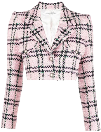 Alessandra Rich Tweed Cropped Blazer - Farfetch