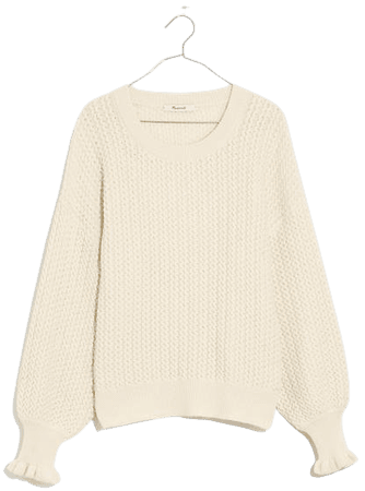 Ardmore Ruffle-Cuff Pullover Sweater