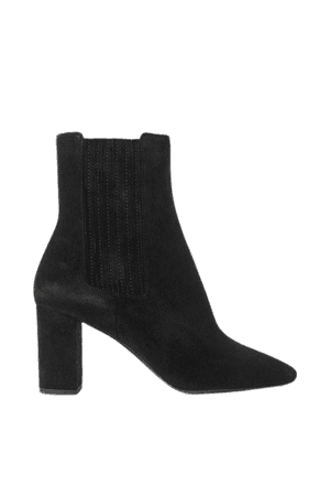 Mica Suede Ankle Boots - Black