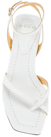 Alexandre Birman Nelly Square Sandal in White | REVOLVE