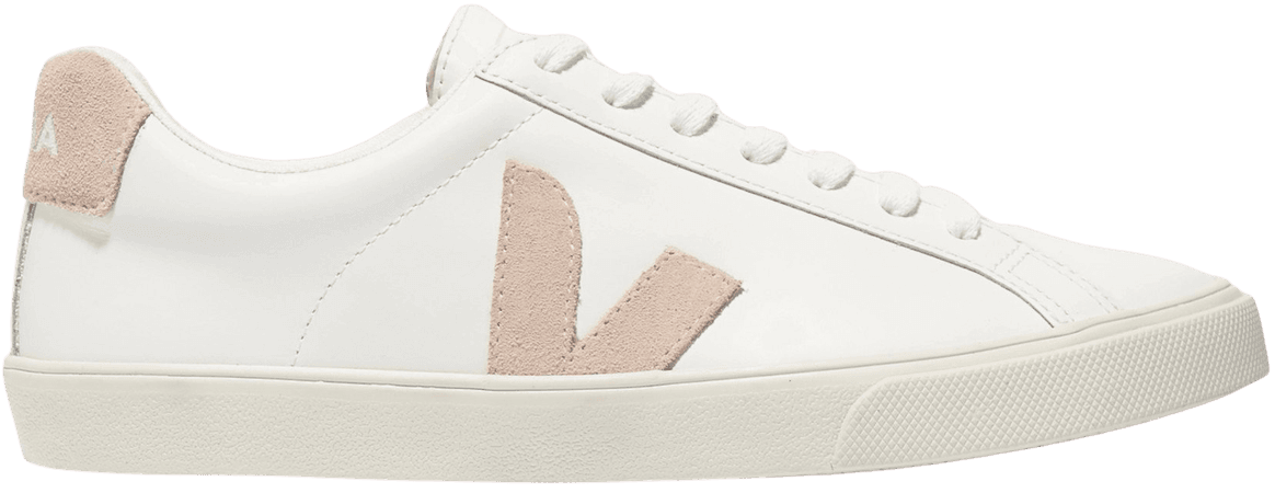 White + NET SUSTAIN Esplar leather and suede sneakers | Veja | NET-A-PORTER