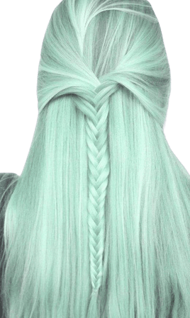 pastel aqua hair braid