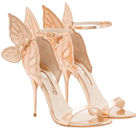 Rose Gold Butterfly Glam Heels | Butterfly shoes, Butterfly heels, Heels